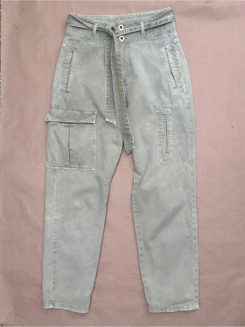 Zara Olive Green Cargo Trousers